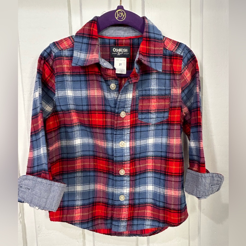 Kids Carter’s flannel button down Sz 2T